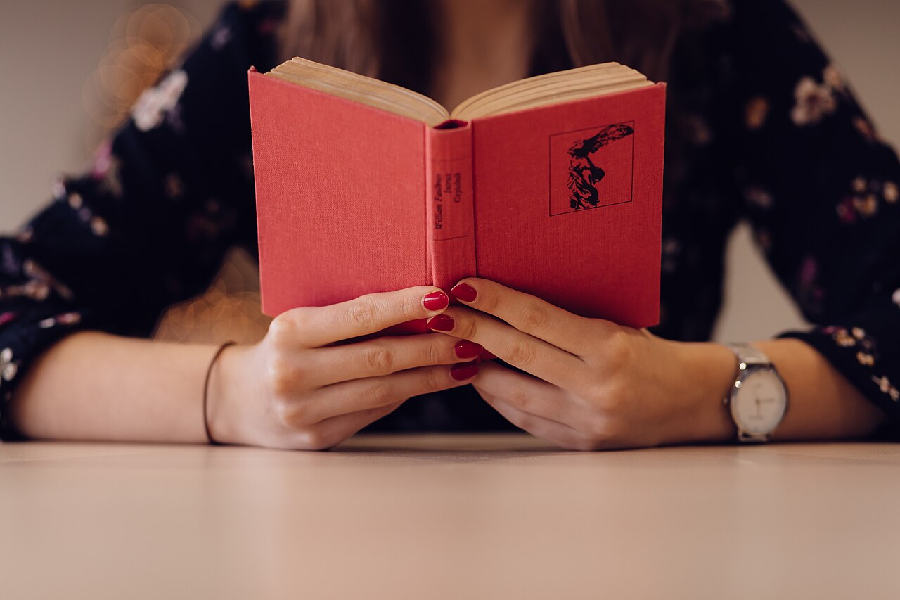 Photographic reading scene for continuing a book