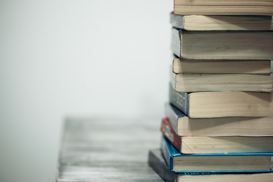 Open book and notebook in warm editorial light