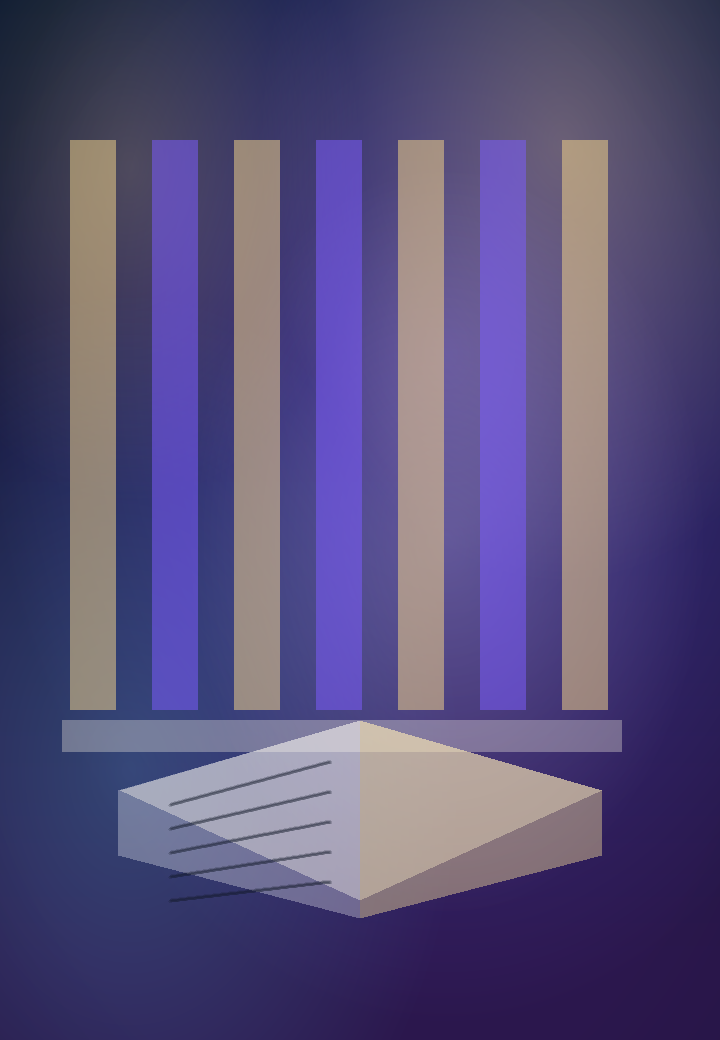 Bright premium digital book wall with open reading volume and gold violet lighting