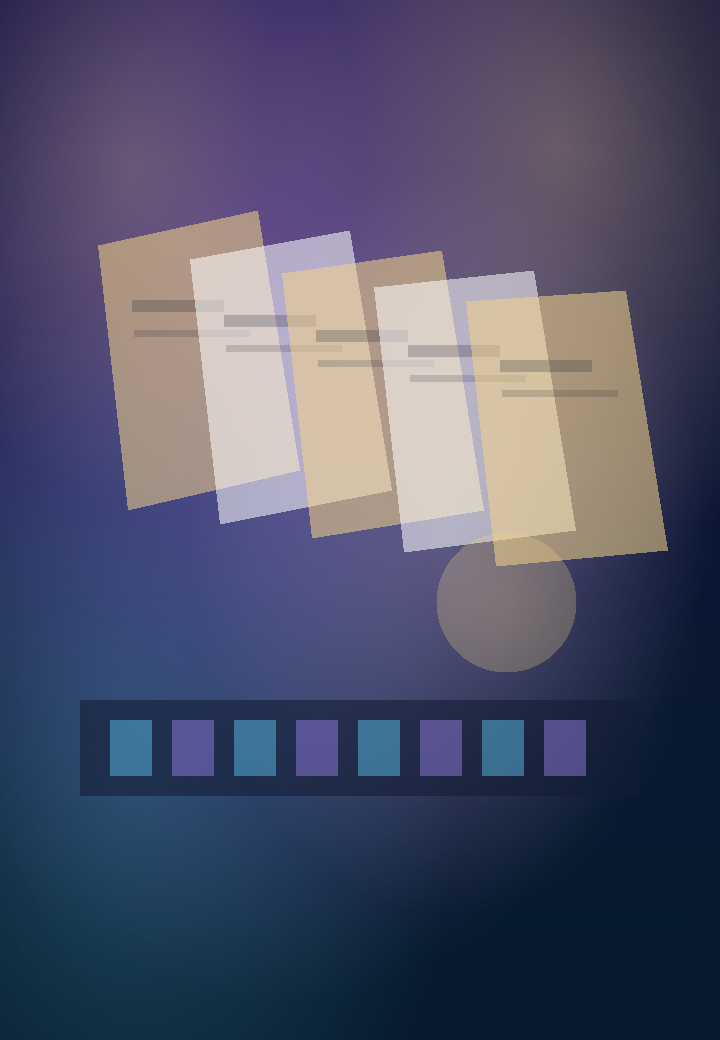 Bright AI magazine creation scene with editorial panels and luminous controls